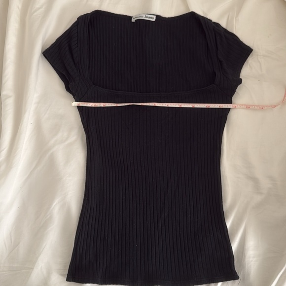 Reformation jeans square neck ribbed top - Picture 2 of 4